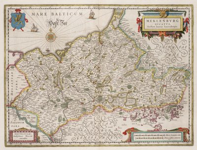 Duchy of Mecklenburg by Willem Janszoon Blaeu
